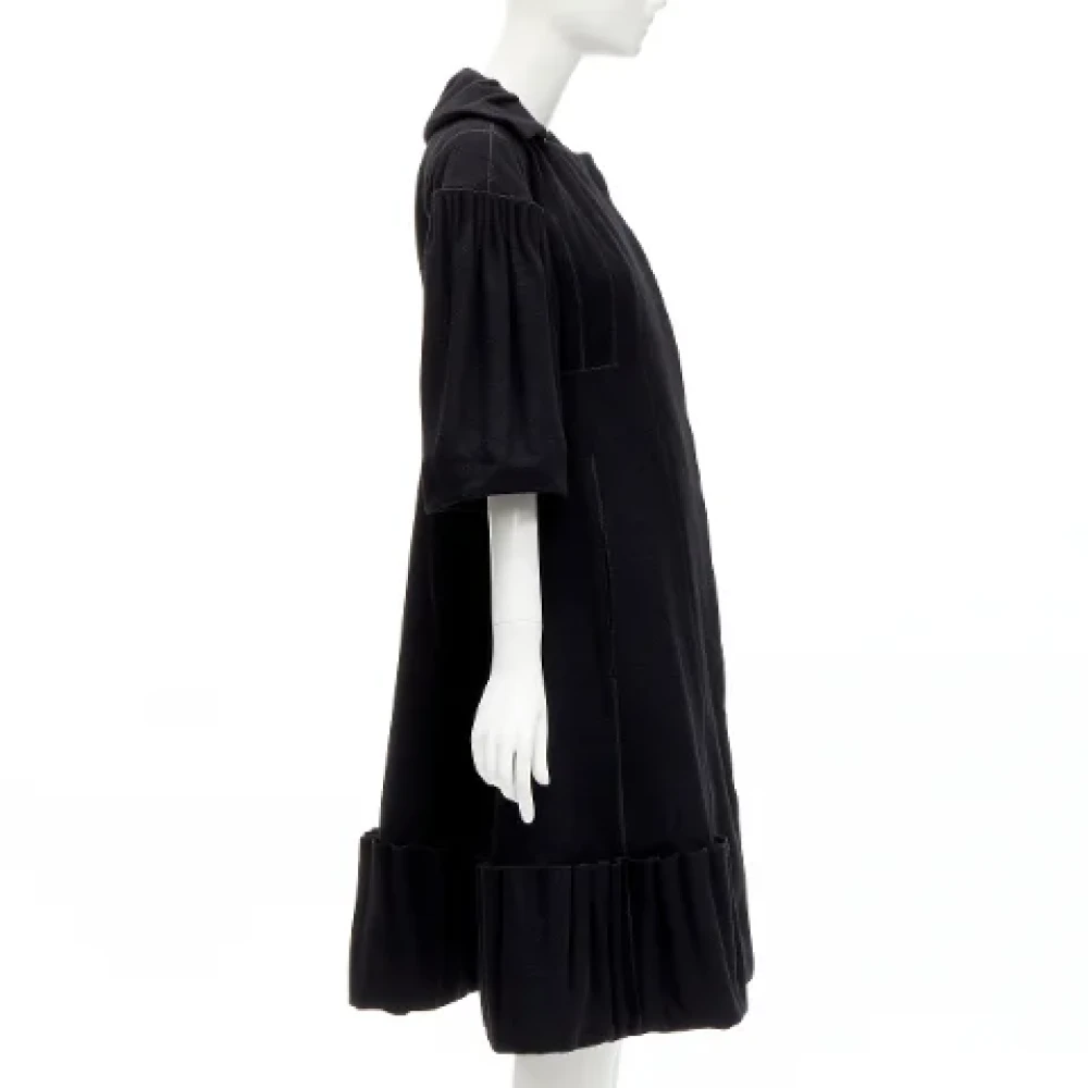 Louis Vuitton Vintage Pre-owned Wool outerwear Black Dames