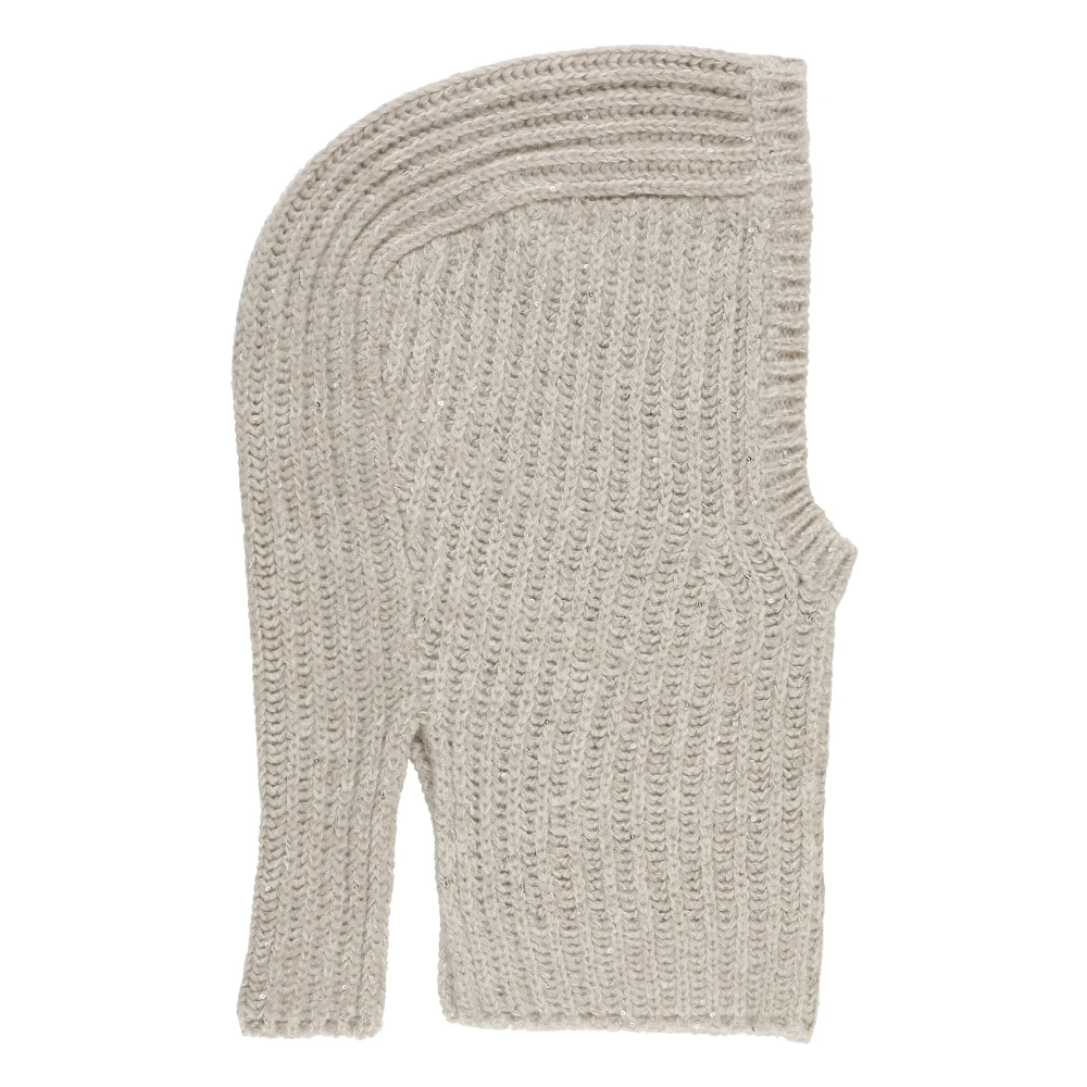 Antonelli Firenze Beige ullblandad balaclava med paljetter Beige, Dam