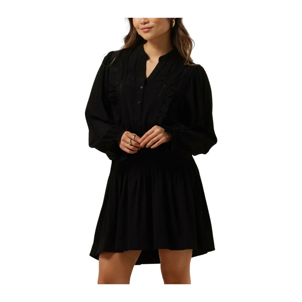 Co'Couture Zwarte Kant Smock Jurk Black Dames