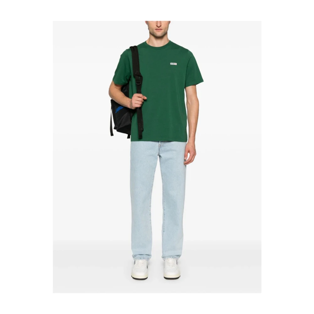 Autry Groene T-shirts en Polos met Logoed Patch Green Heren