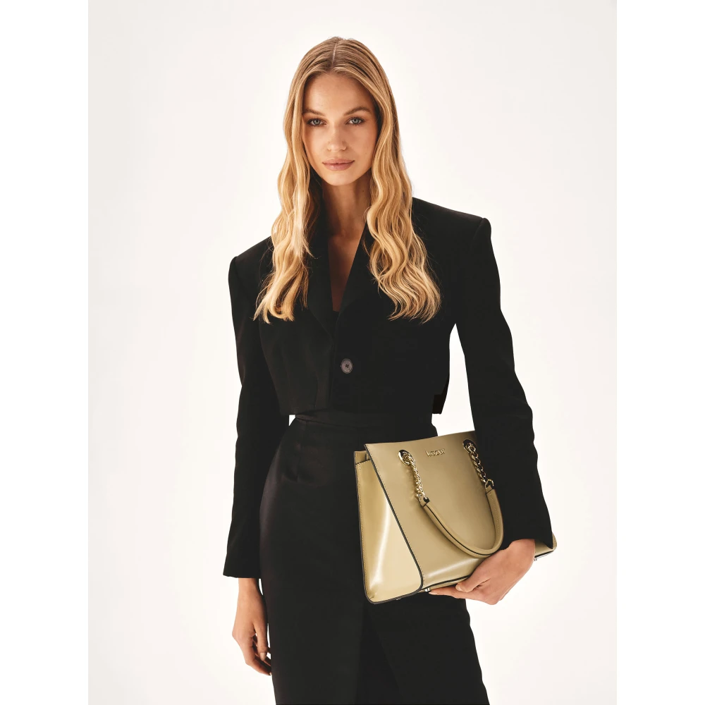 Kazar Elegante handtas met lange schouderbanden Beige Dames
