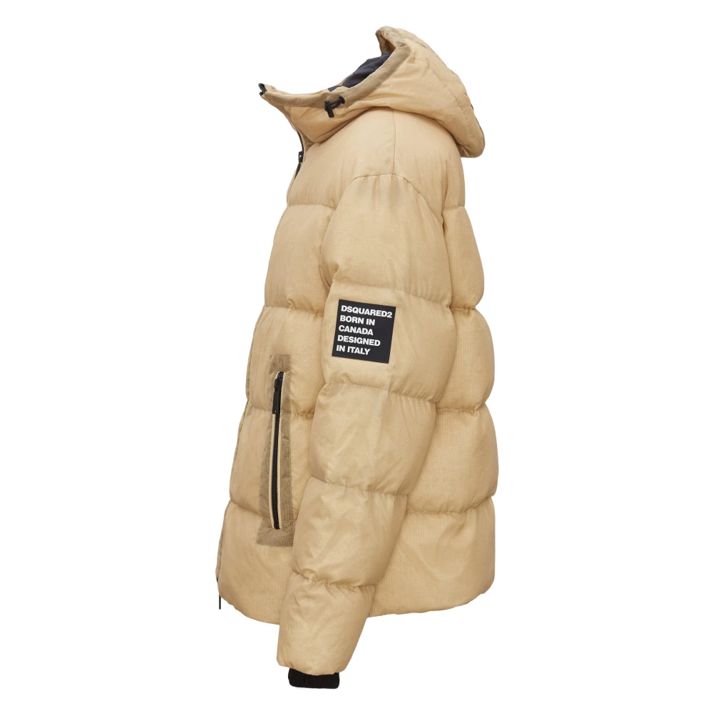 Dsquared2 Stijlvolle Winterjas voor Mannen Beige Heren