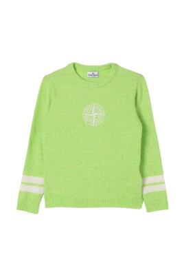 pull-en-tricot-vert-pour-enfants