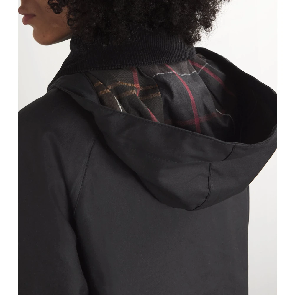 Barbour Outdoor Wax Katoenen Jas Black Dames