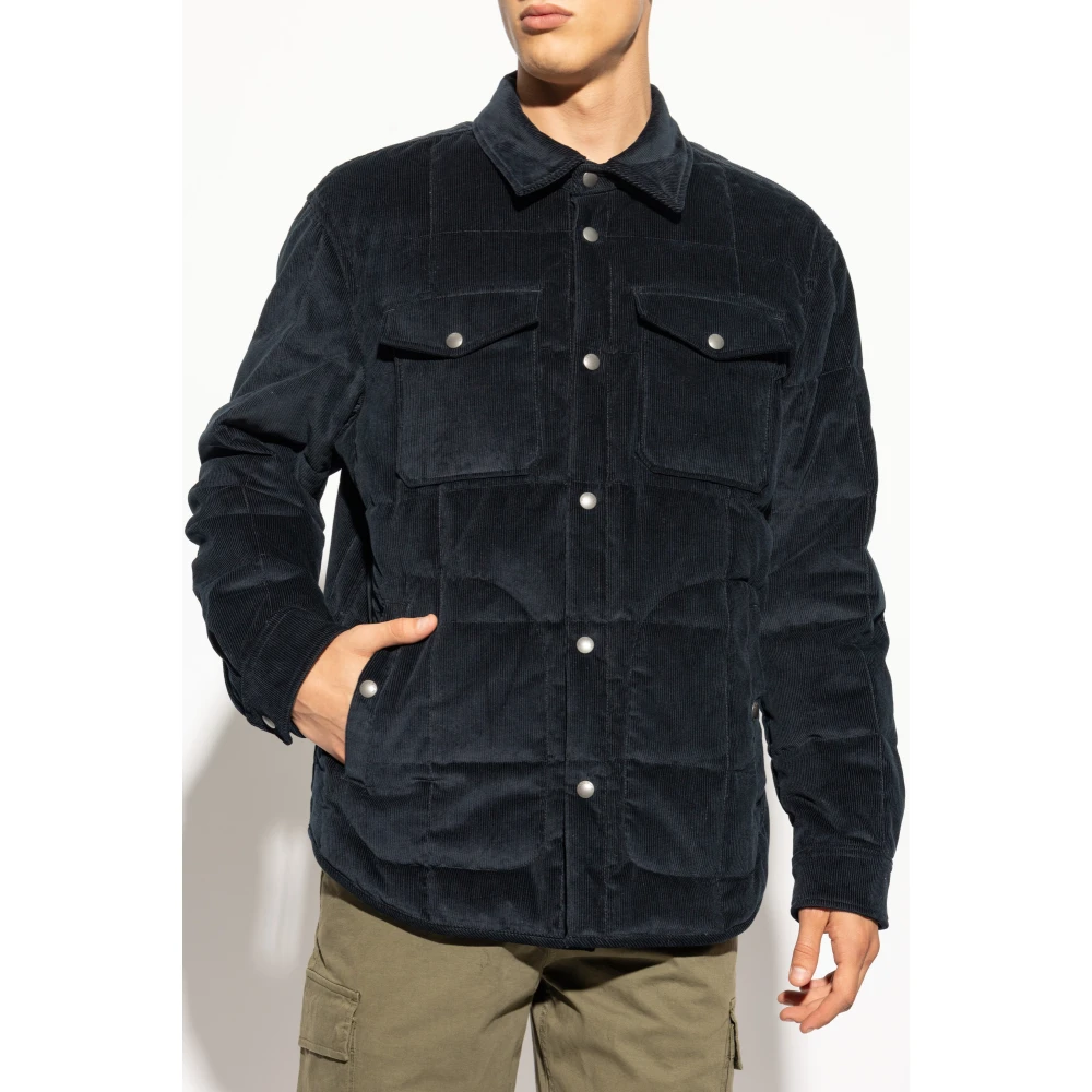 Woolrich Ribfluwelen Donsjas Blue Heren