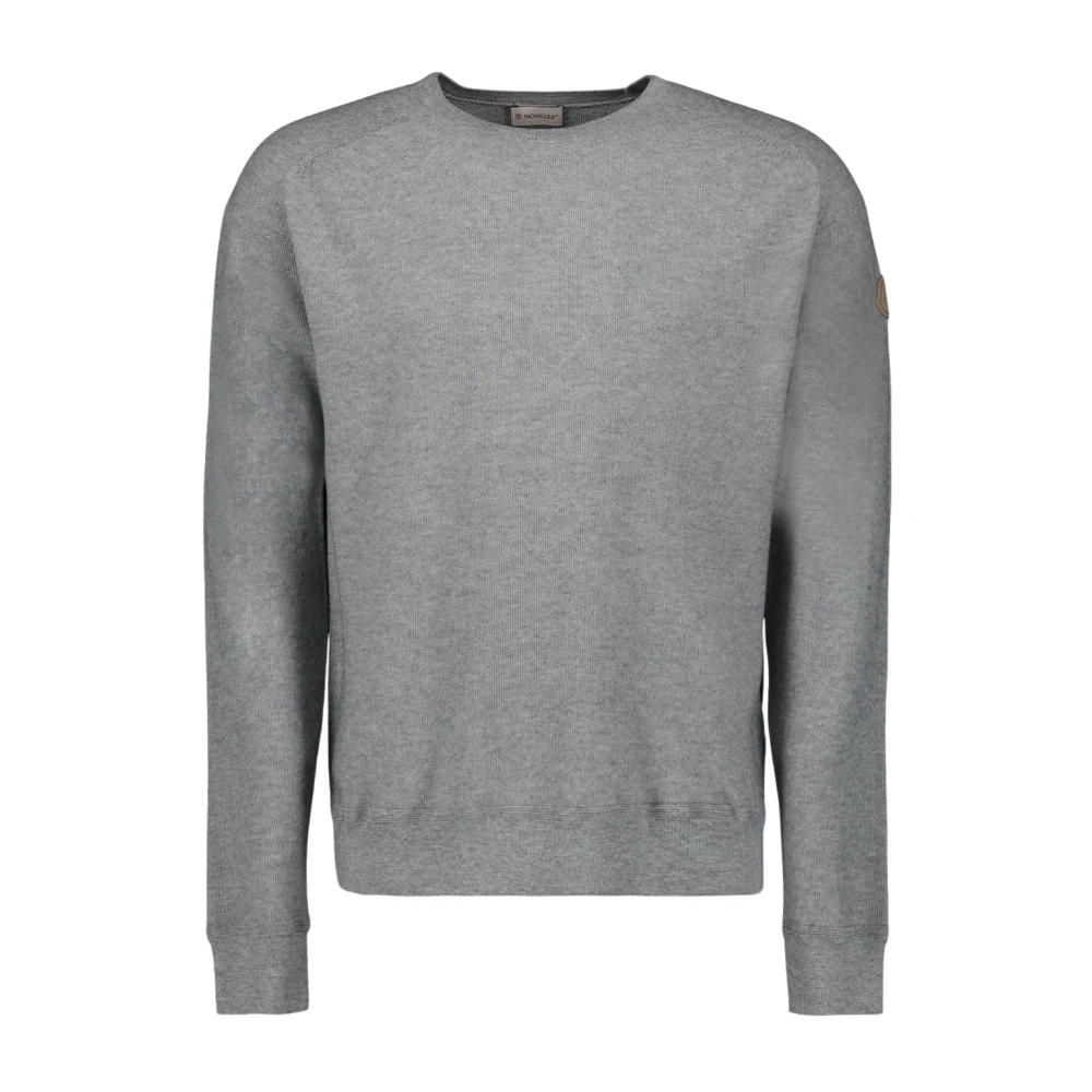 Moncler Cashmere Pullover Trui Gray Heren