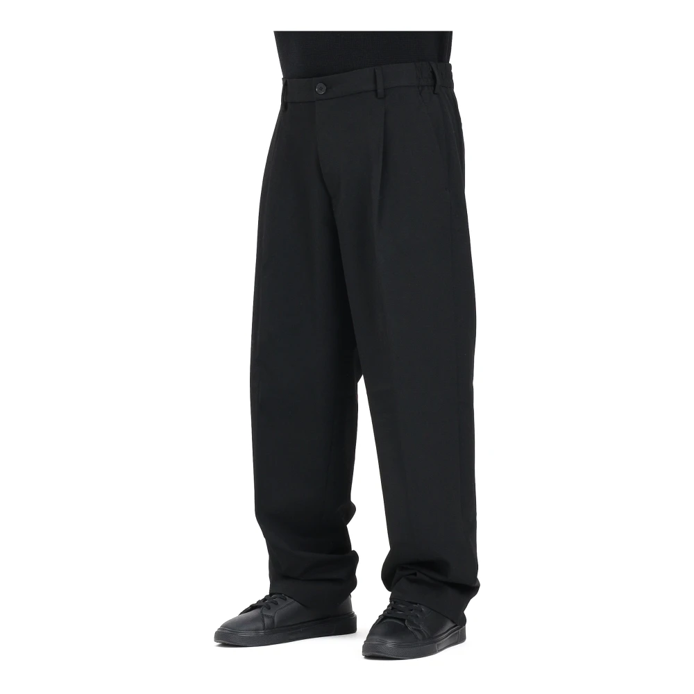 Selected Homme Wide Trousers - Male - Wide Trousers - Black - S - Trousers
