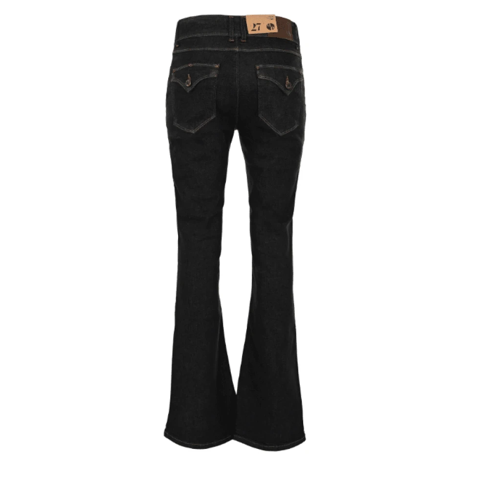 DNM Pure Flare jeans in ebony blue denim Black Dames