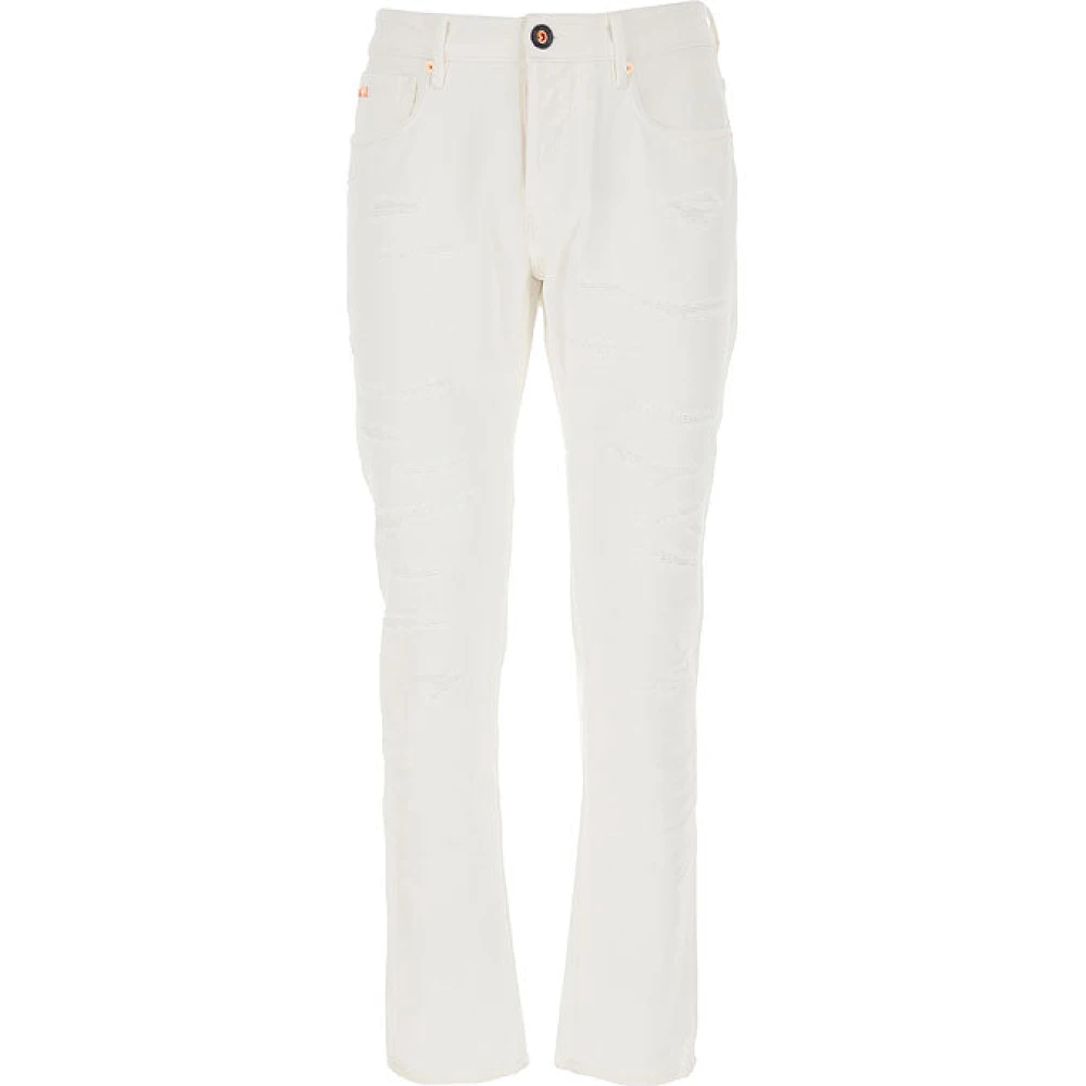 Emporio Armani Slim-Fit Witte Jeans Aw22 White Heren