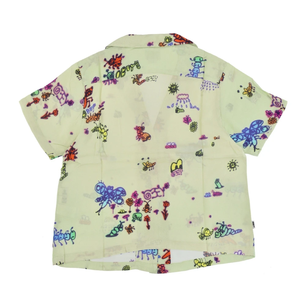 Obey Doodle Print Korte Mouw Shirt Multicolor Dames