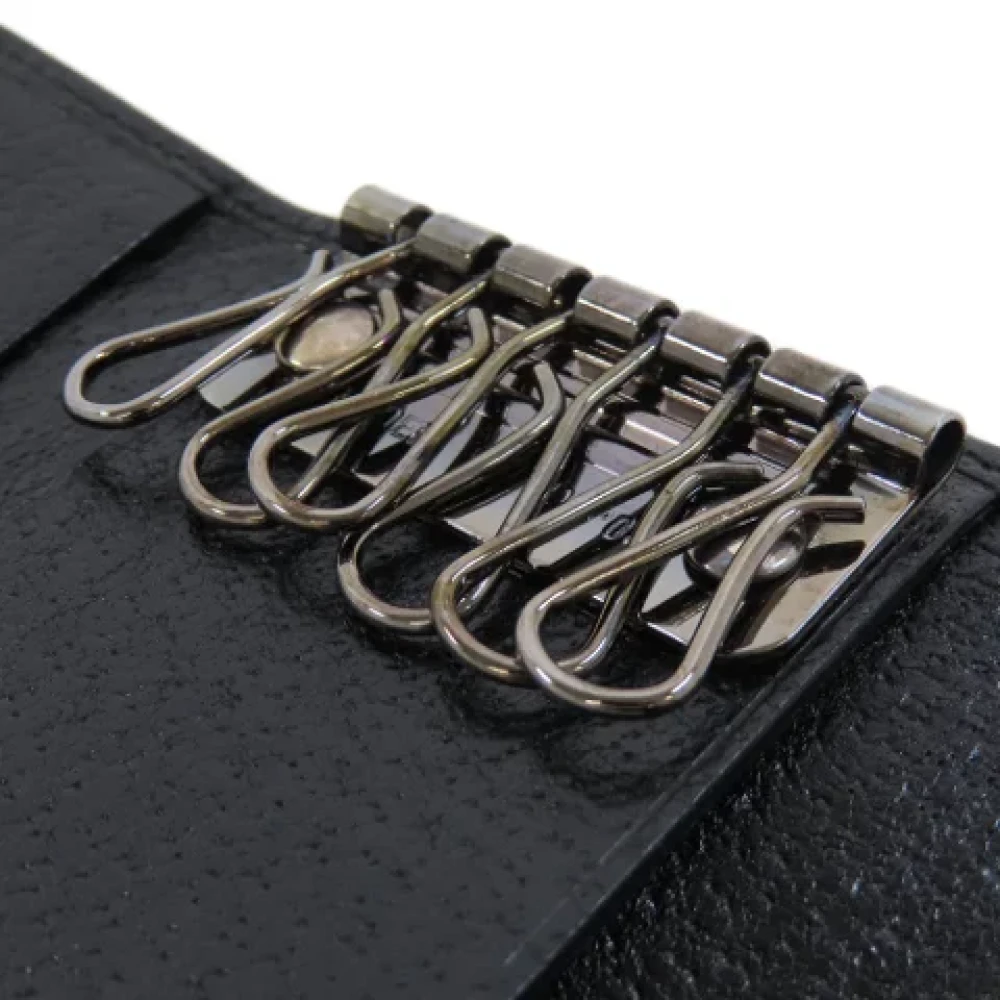 Gucci Vintage Pre-owned Leather key-holders Black Dames