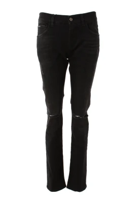 Ripped Logo Skinny Jeans