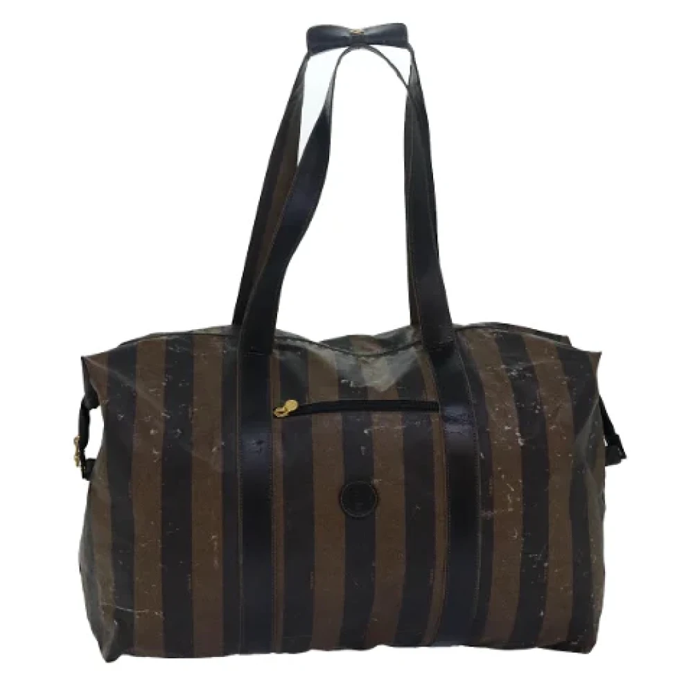 Fendi Vintage Pre-owned Nylon travel-bags Brown Dames