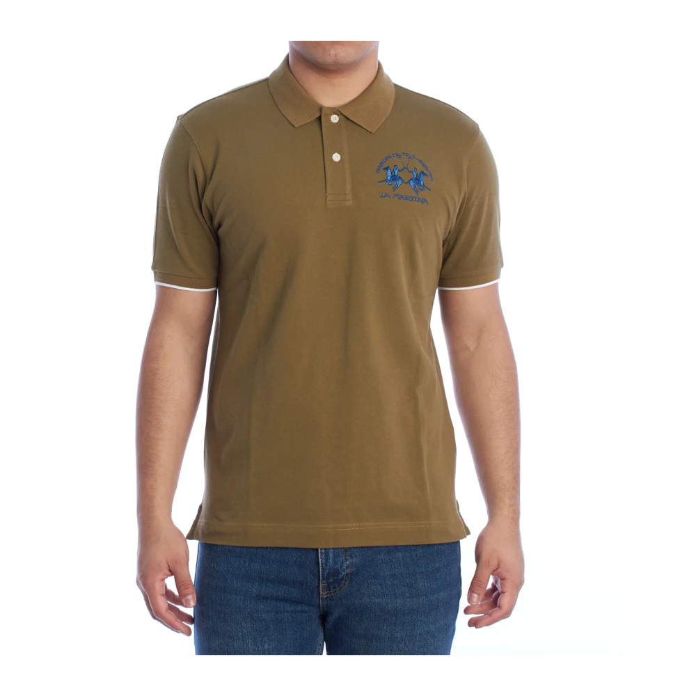 La Martina Men's Green Polo Shirts, 2XL, Classic Modern Short Sleeve Polo Shirt