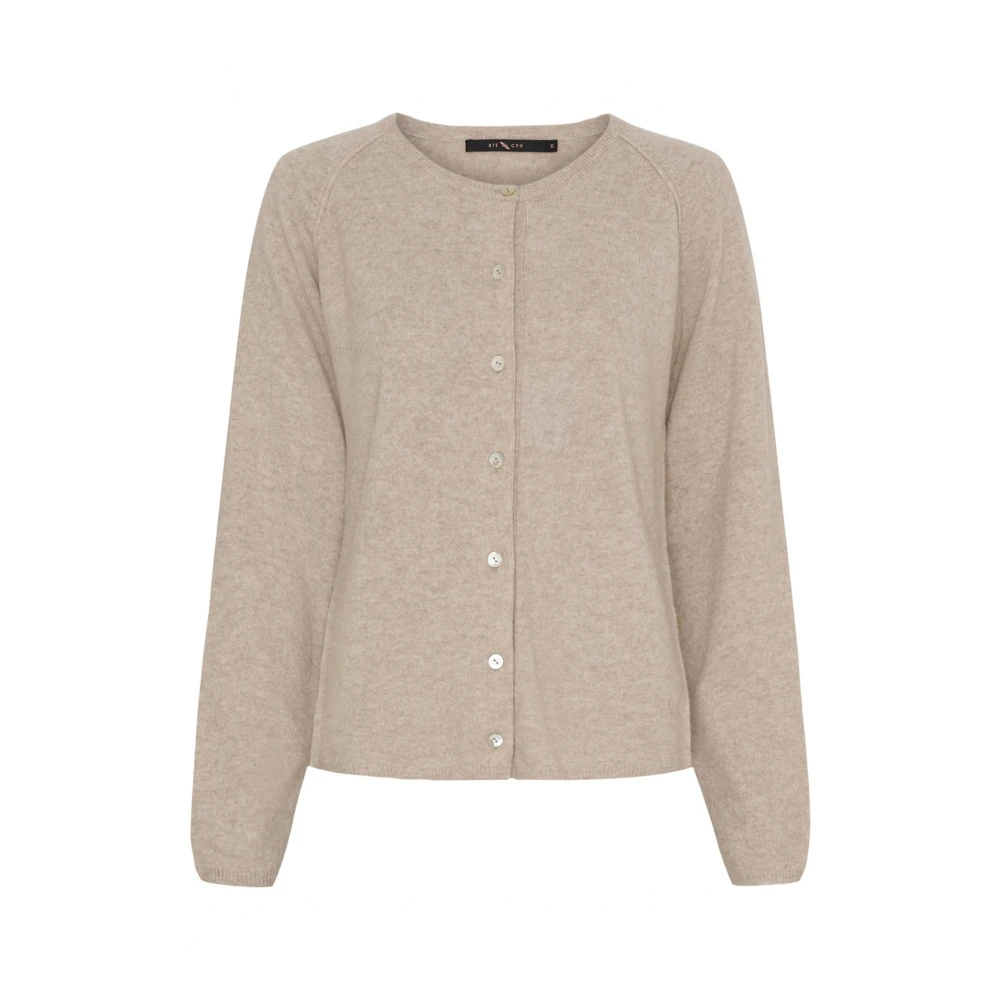 Btfcph Women's Beige Cashmere Cardigan - Cardigans - Xl - Knitwear