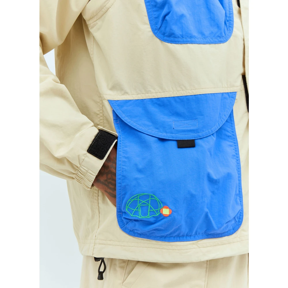 The North Face Omkeerbare Cargo Jas met Contrastzakken Beige Heren