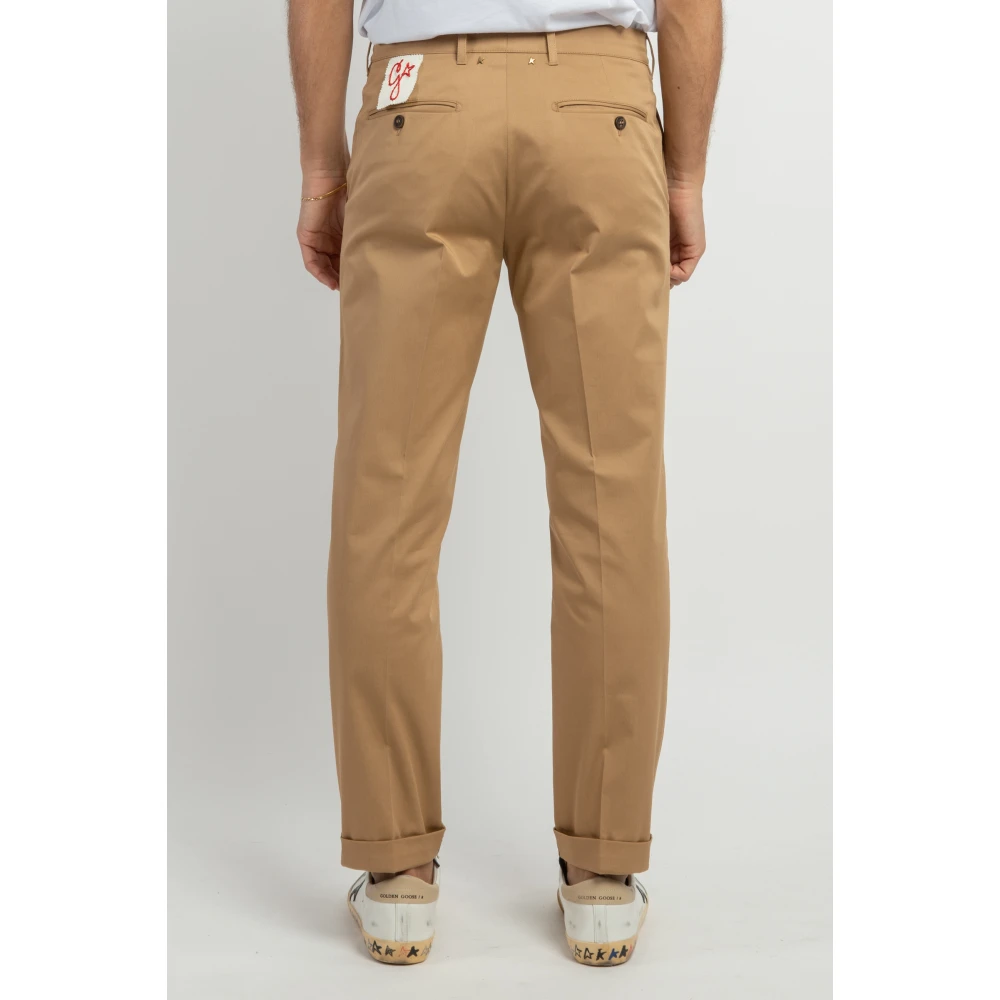 Golden Goose Slim-fit katoenen chino`s Beige Heren