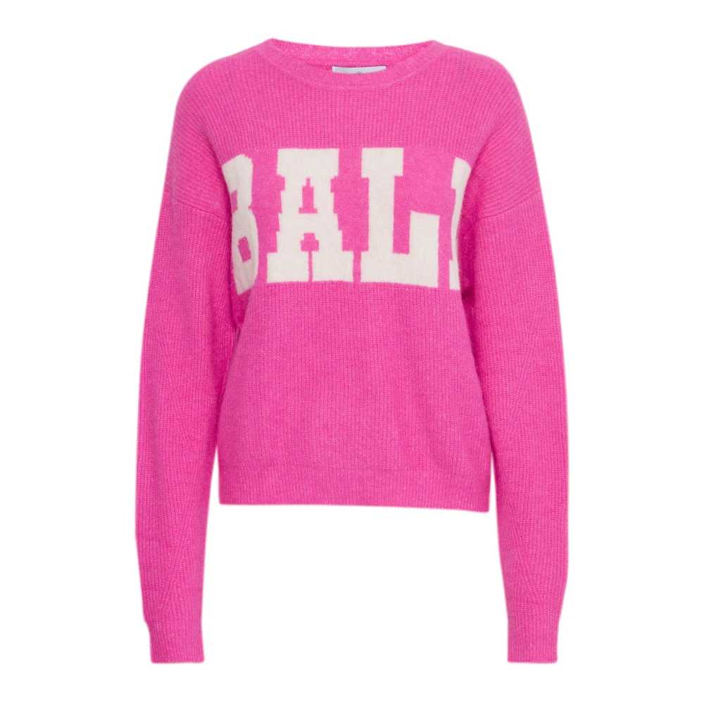 Ball Bubblegum Stickad Tröja Pink, Dam
