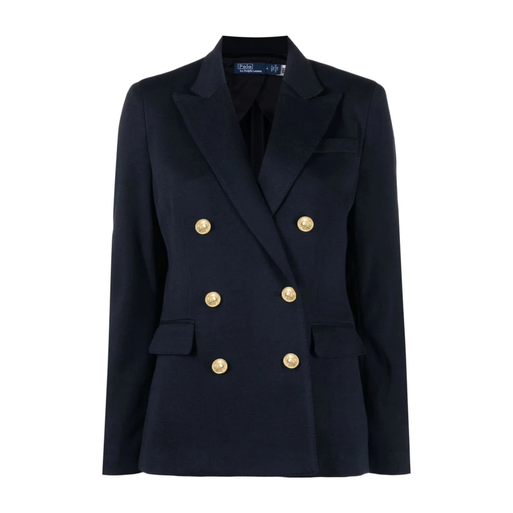 Bilde av Knit Double-Breasted Blazer - Park Avenue Navy Blå US 10