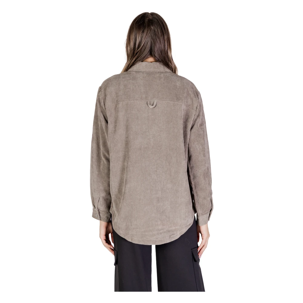 Jacqueline de Yong Beige Blouse met Zakken Beige Dames