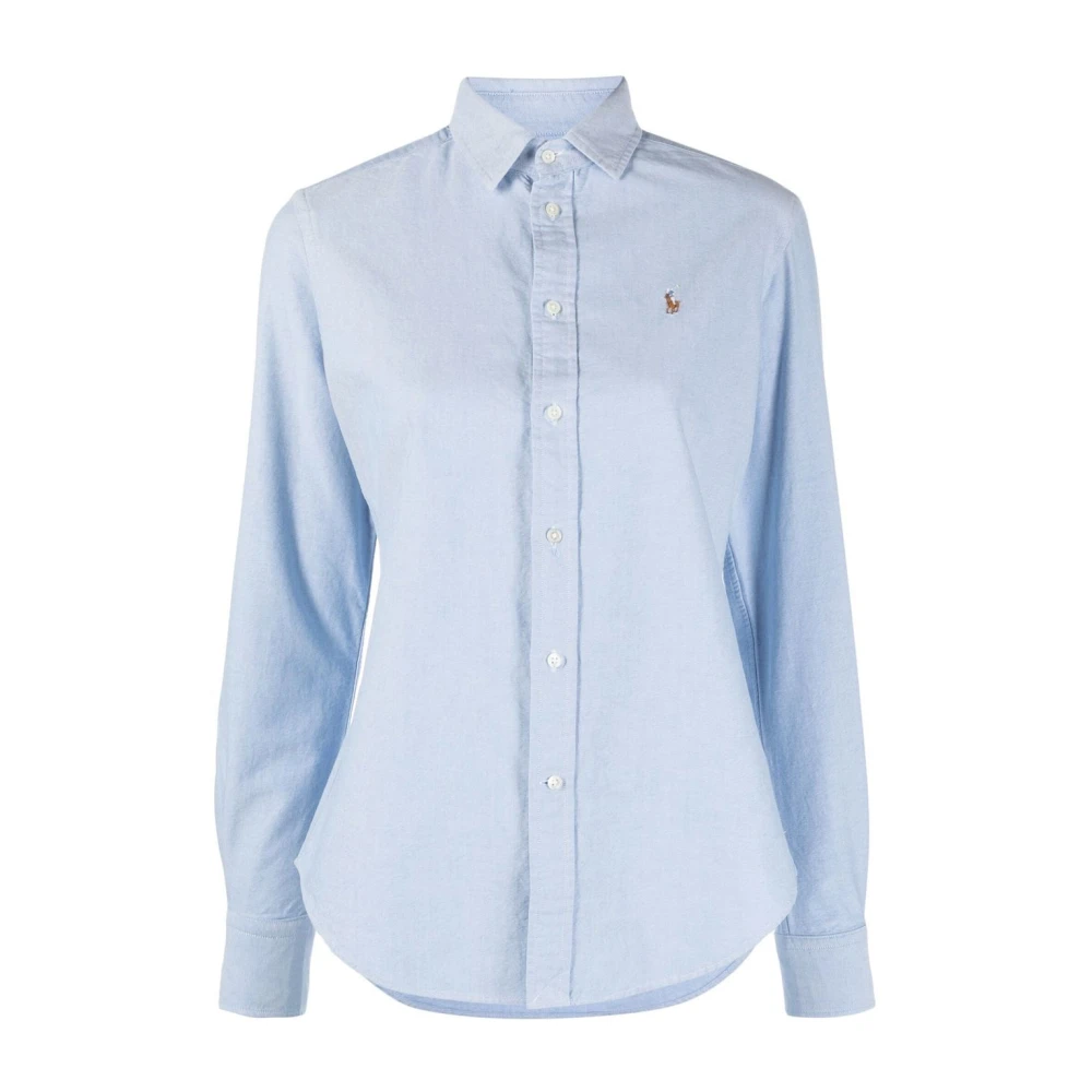 Polo Ralph Lauren Blauw Katoenen Shirt met Pony Motif Blue Dames