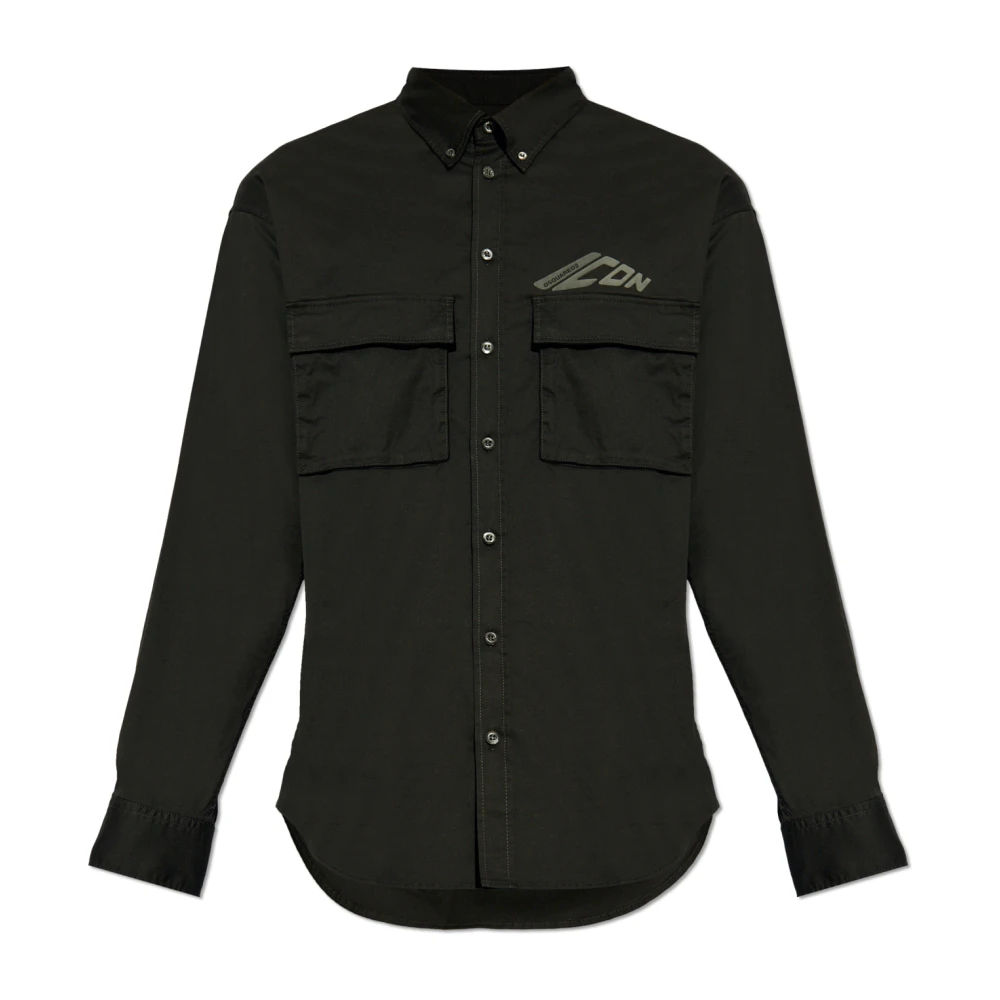 Dsquared2 Shirt met logo Black Heren