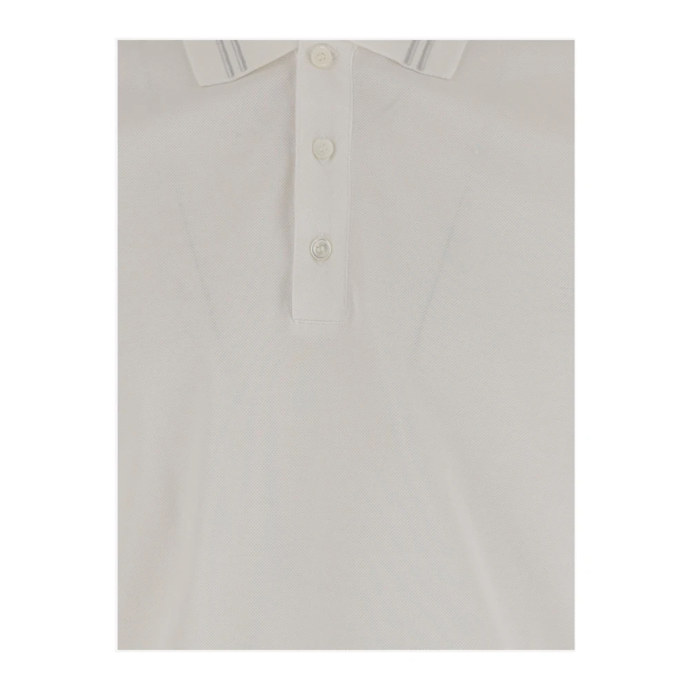 Versace Polo shirt met Medusa borduursel White Heren