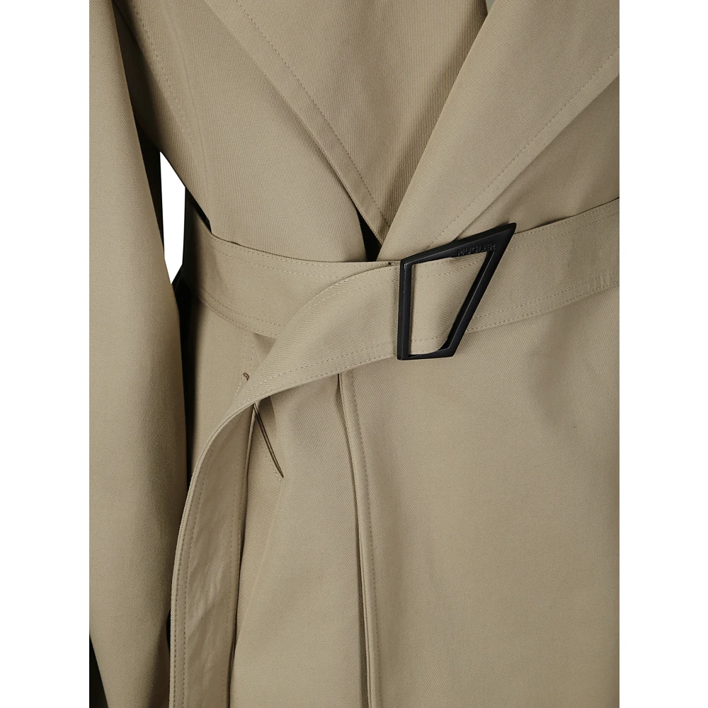Mugler Stijlvolle jas voor mannen Beige Dames