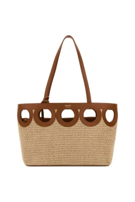 Gancini Frame Raffia Tote