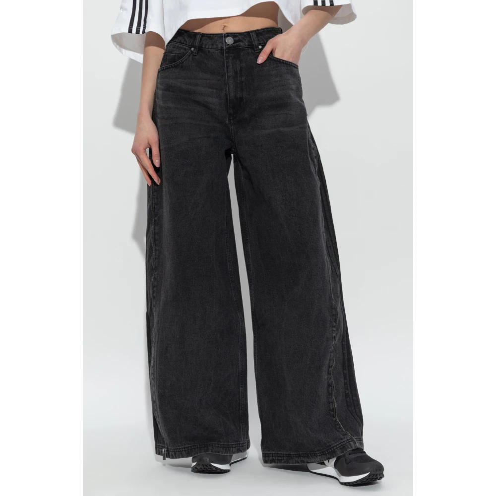 adidas Originals Wijde jeans Black Dames