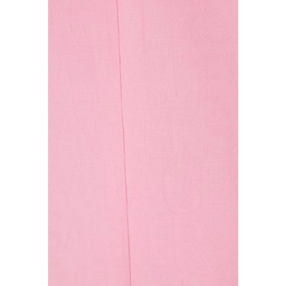 Versace Roze Jacquard Jas met Medusa Knopen Pink Dames