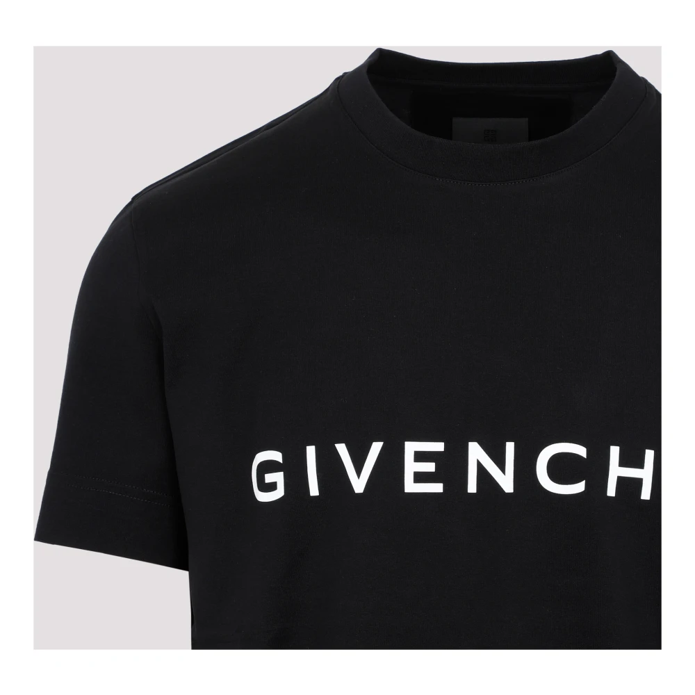 Givenchy Zwarte Logo T-Shirt Black Heren