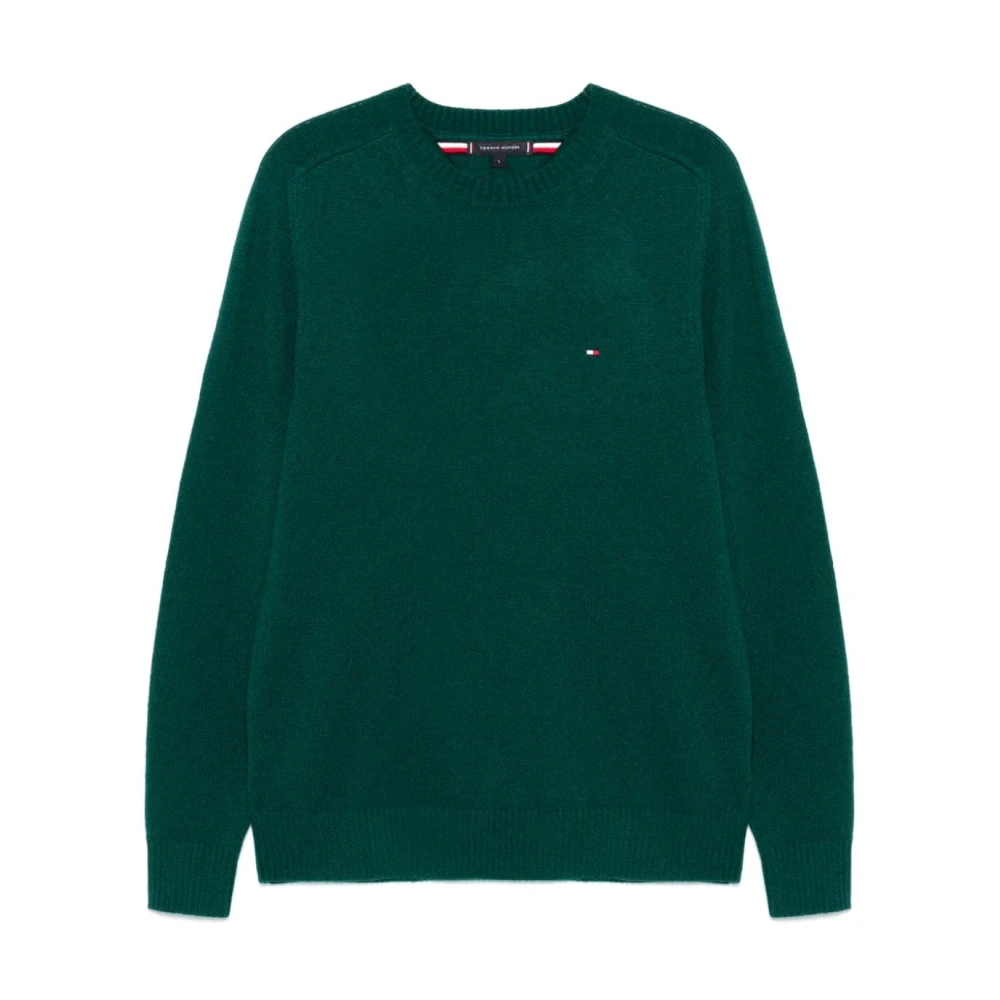 Tommy Hilfiger Bosgroene Wollen Gebreide Trui Green Heren