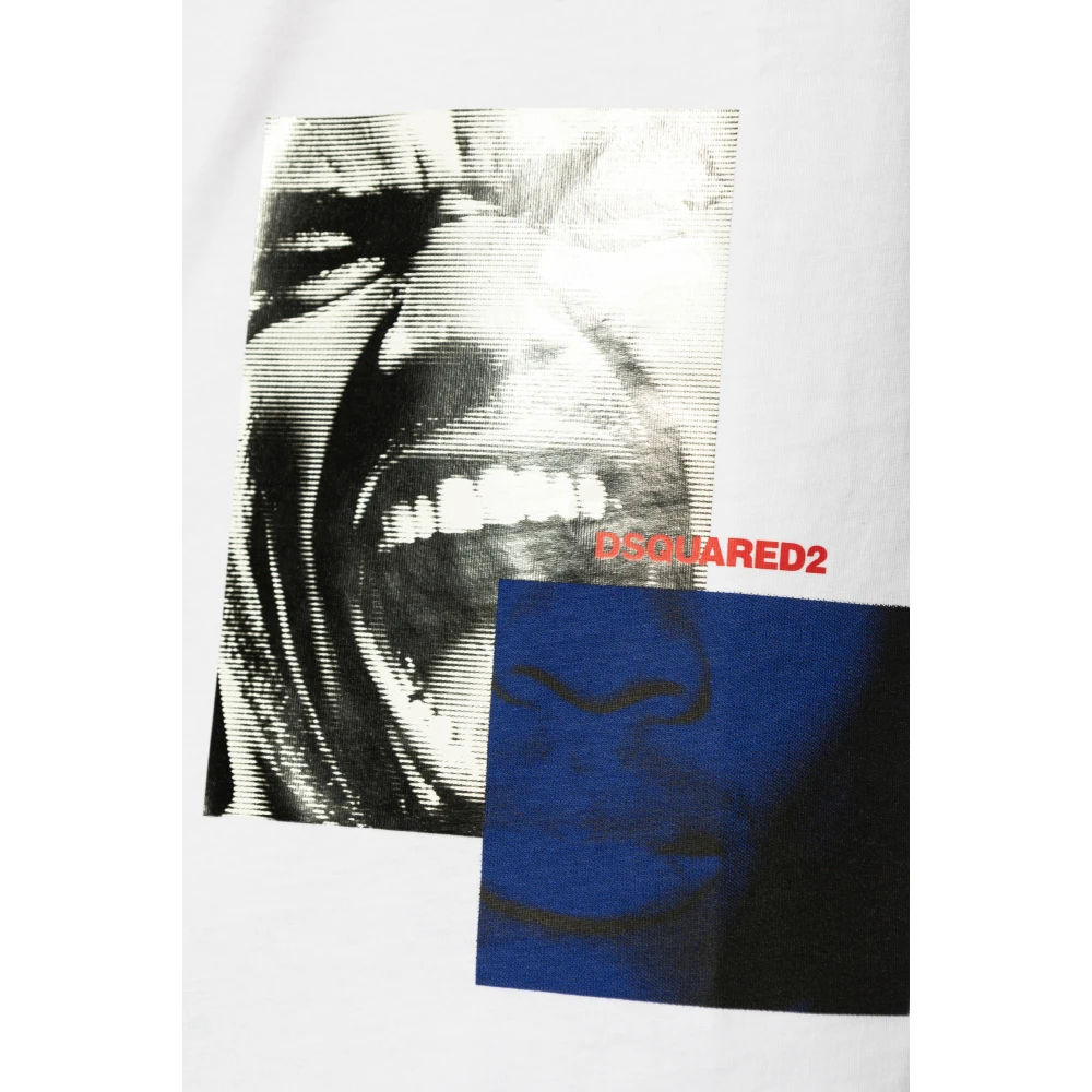 Dsquared2 T-shirt met print White Heren