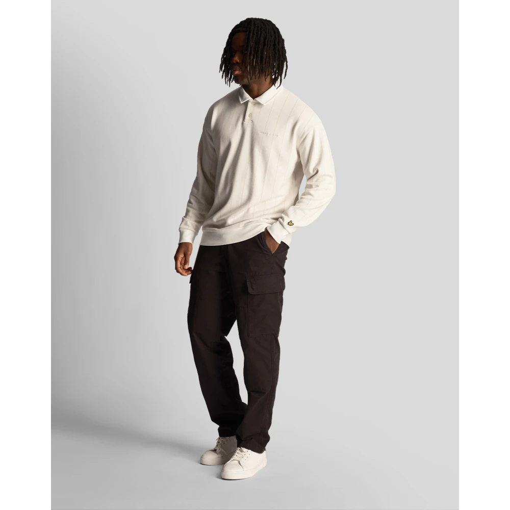 Lyle & Scott Pinstripe Kraag Sweatshirt Beige Heren