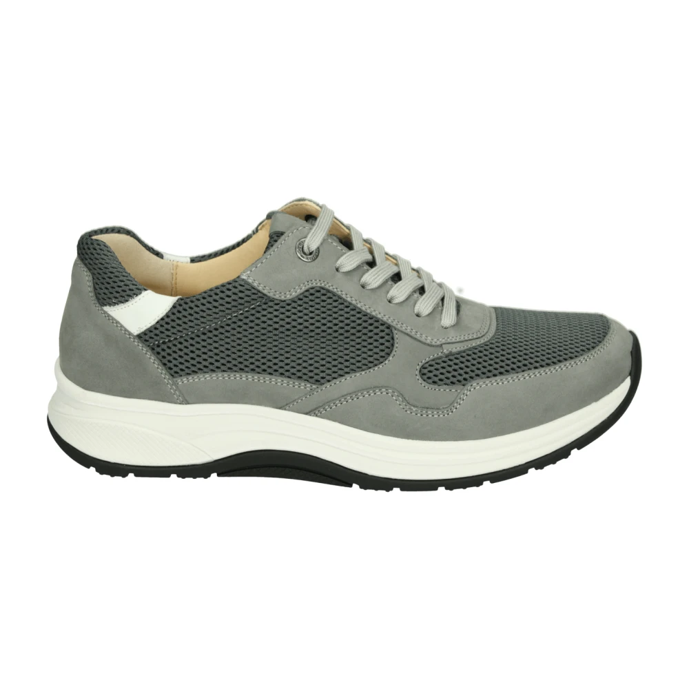 Ganter Casual Grijze Leren Sneakers Heren Schoenen Grijs