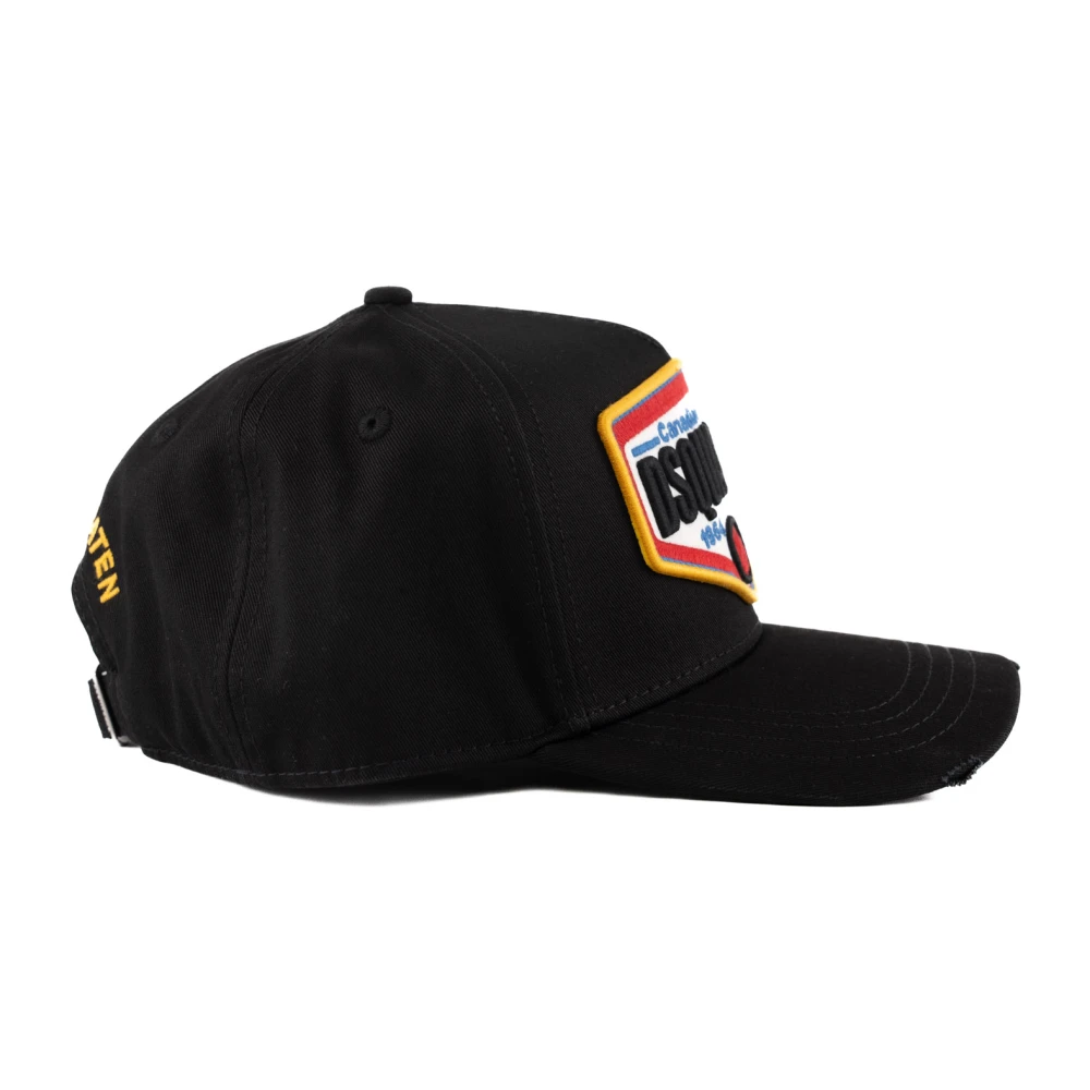 Dsquared2 Zwarte Katoenen Baseballpet Black Heren