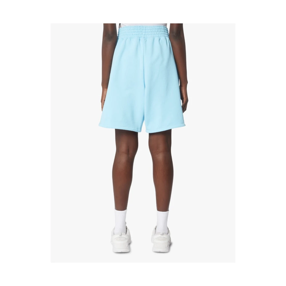 Hinnominate Katoenen Bermuda Shorts met Logo Print Blue Dames
