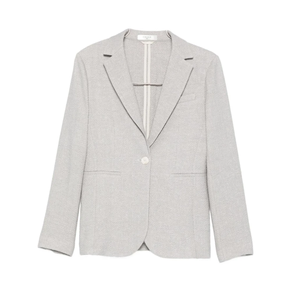 Circolo 1901 Women's Gray Single-Breasted Blazer