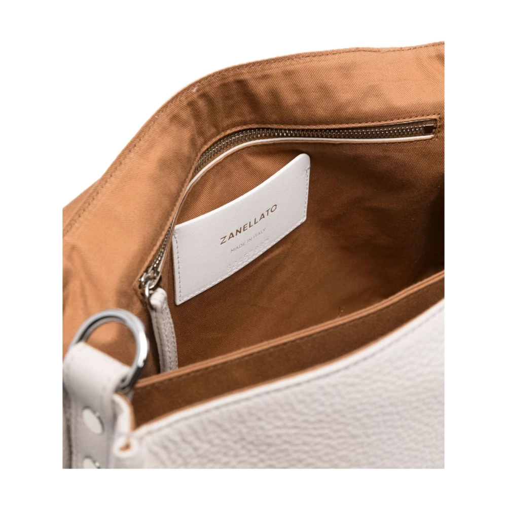 Zanellato Witte Twist-Lock Top Handtas White Dames