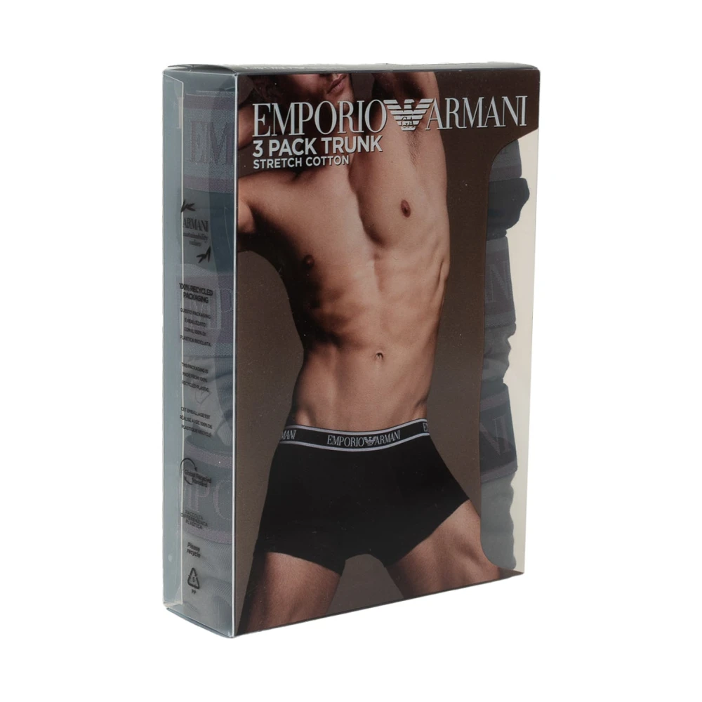 Emporio Armani 3-Pack Boxers Stijlvol Set Black Heren