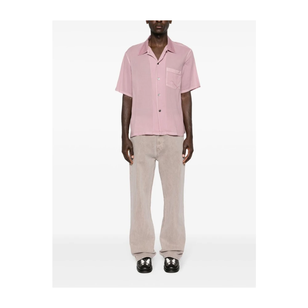 Our Legacy Short Sleeve Shirts Pink Heren