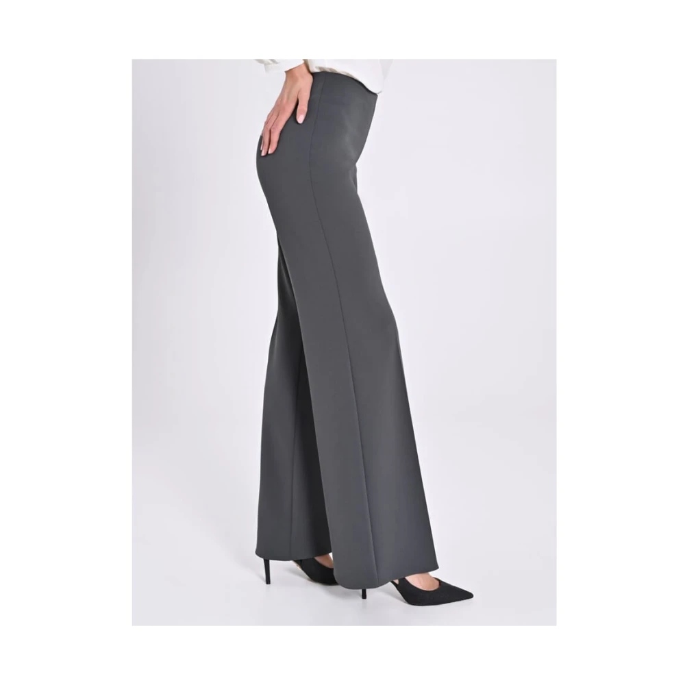 RINASCIMENTO Zijrits Scuba Crepe Palazzo Broek Gray Dames