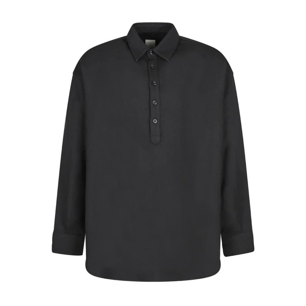 Emporio Armani Zwarte polo met lange mouwen Black Dames