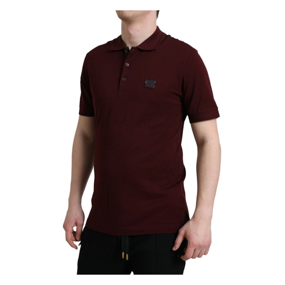 Dolce & Gabbana Elegante kastanjebruin Polo Tee Brown Heren