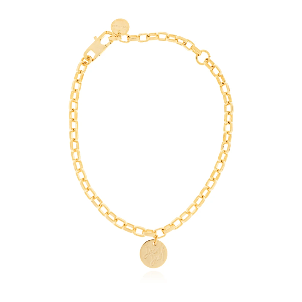 Dsquared2 Kvinno Gul Accessoarer Dam, One Size, Armband Med Rund Berlock