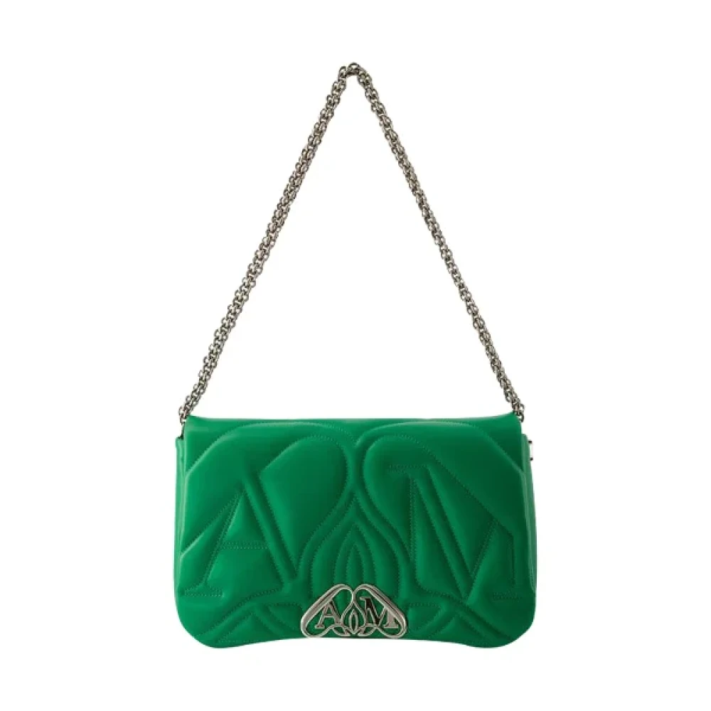 Alexander McQueen Pre-owned Leather shoulder-bags Green Dames