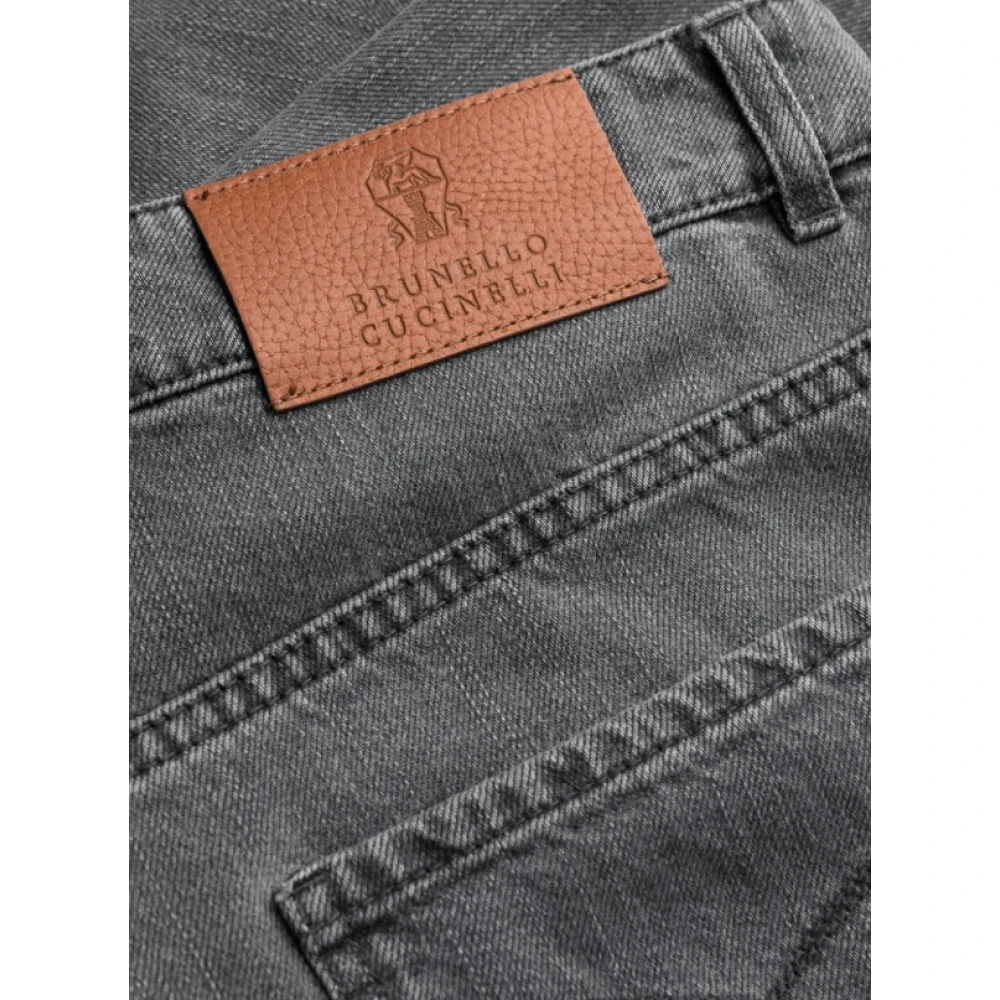 BRUNELLO CUCINELLI Upgrade je denimcollectie met grijze straight-leg jeans Gray Heren
