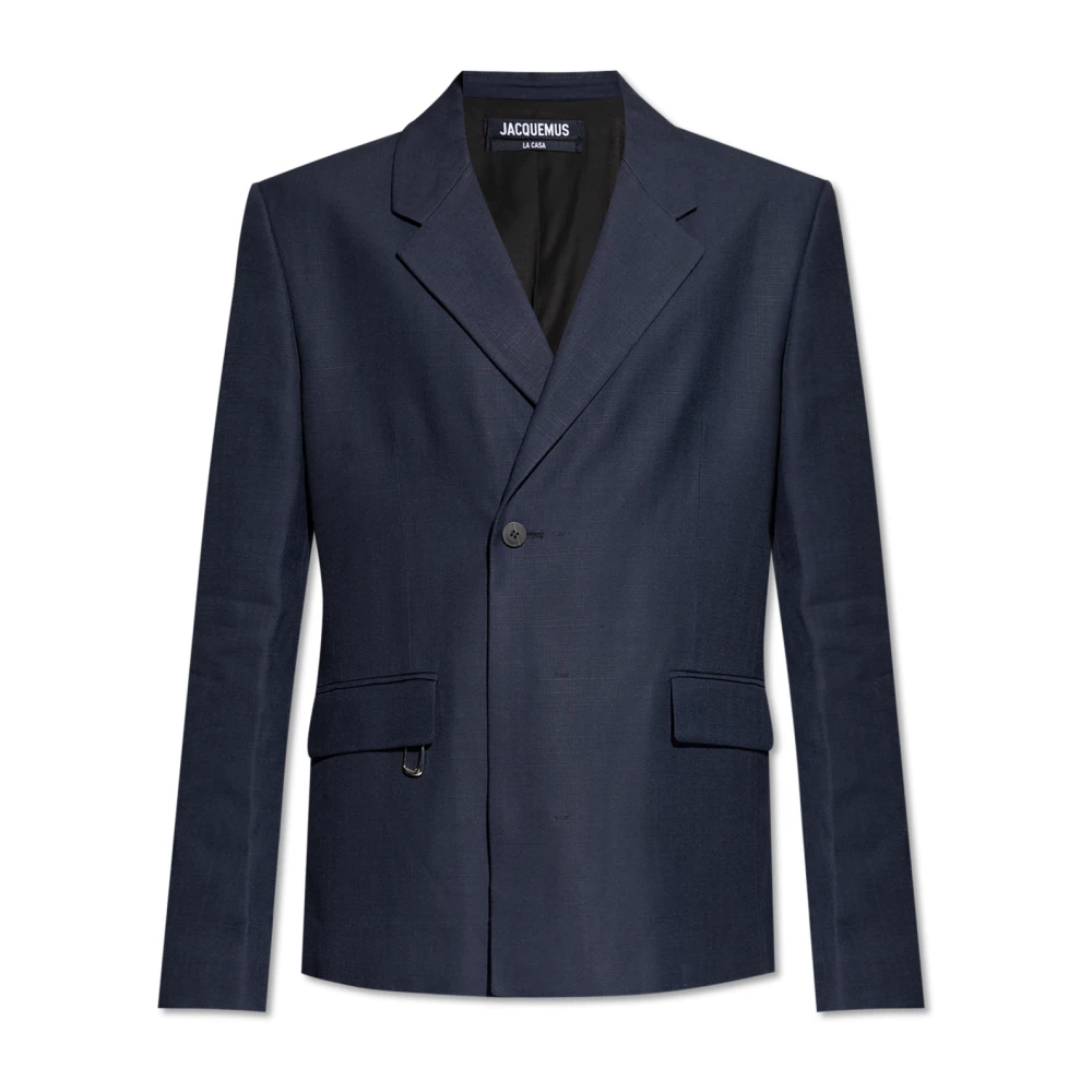 Jacquemus Blazer met open revers Blue Heren