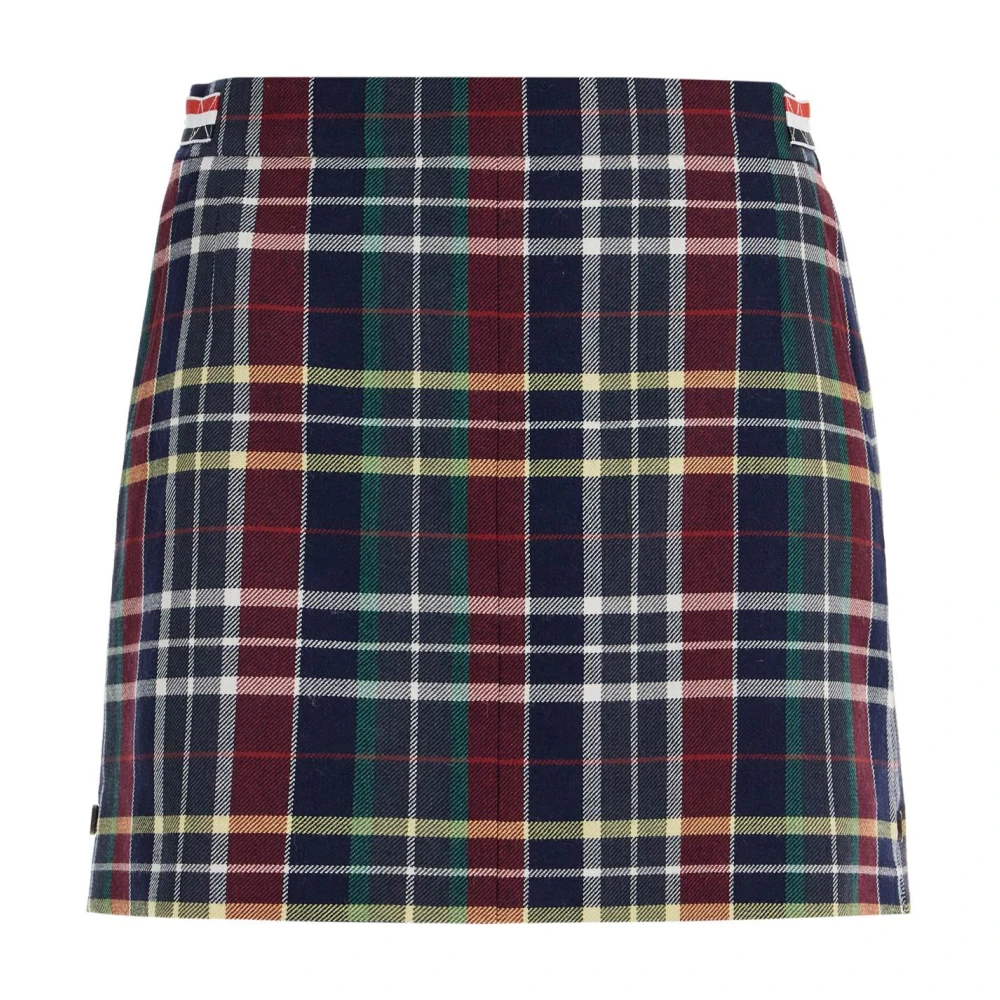 Thom Browne Tartan Ull Mini Kjol Multicolor, Dam